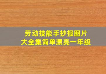 劳动技能手抄报图片大全集简单漂亮一年级