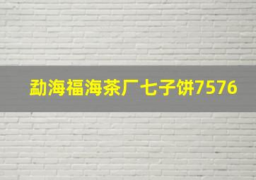 勐海福海茶厂七子饼7576