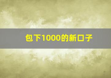 包下1000的新口子