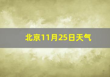 北京11月25日天气