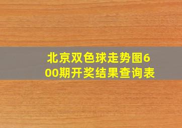 北京双色球走势图600期开奖结果查询表