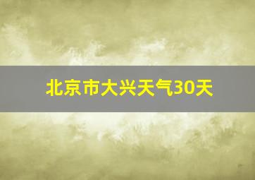 北京市大兴天气30天