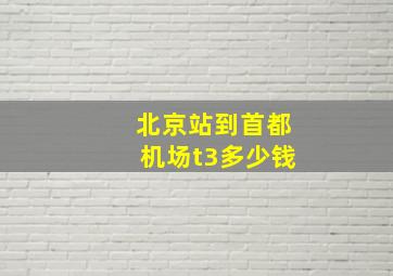 北京站到首都机场t3多少钱