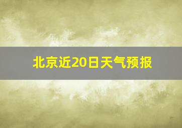 北京近20日天气预报