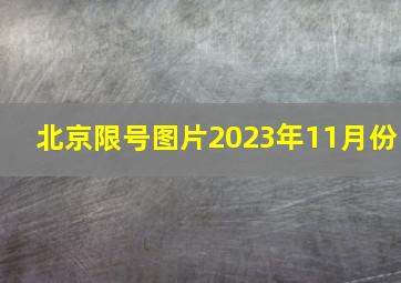 北京限号图片2023年11月份