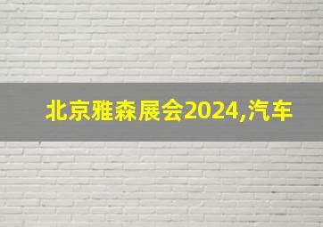 北京雅森展会2024,汽车