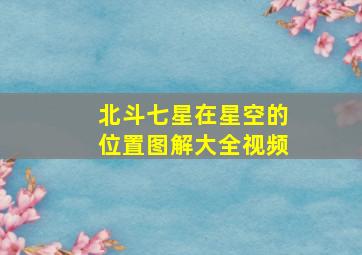 北斗七星在星空的位置图解大全视频