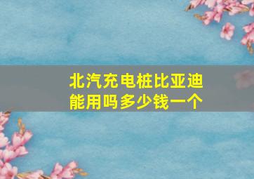 北汽充电桩比亚迪能用吗多少钱一个