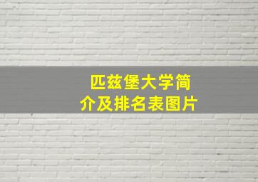 匹兹堡大学简介及排名表图片