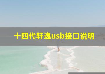 十四代轩逸usb接口说明