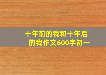 十年前的我和十年后的我作文600字初一