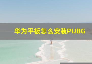 华为平板怎么安装PUBG