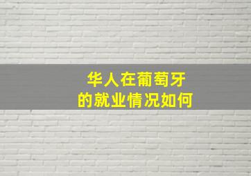 华人在葡萄牙的就业情况如何