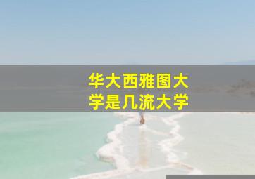 华大西雅图大学是几流大学