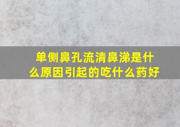 单侧鼻孔流清鼻涕是什么原因引起的吃什么药好