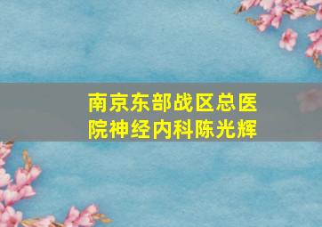 南京东部战区总医院神经内科陈光辉