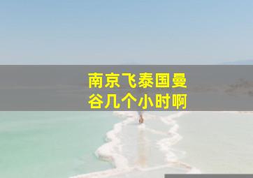 南京飞泰国曼谷几个小时啊