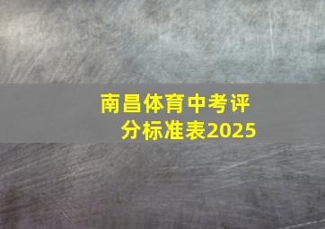 南昌体育中考评分标准表2025