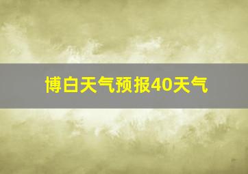 博白天气预报40天气