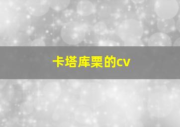 卡塔库栗的cv