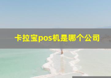 卡拉宝pos机是哪个公司