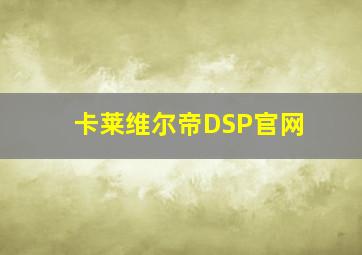 卡莱维尔帝DSP官网