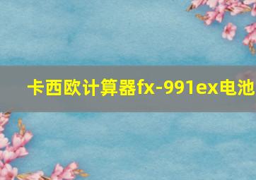 卡西欧计算器fx-991ex电池