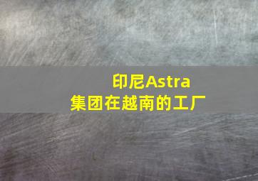 印尼Astra集团在越南的工厂