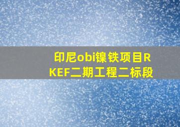 印尼obi镍铁项目RKEF二期工程二标段