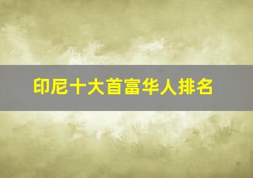 印尼十大首富华人排名