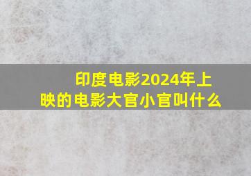 印度电影2024年上映的电影大官小官叫什么