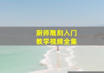 厨师雕刻入门教学视频全集