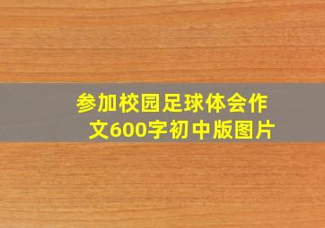 参加校园足球体会作文600字初中版图片