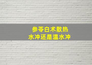 参苓白术散热水冲还是温水冲