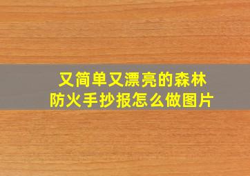 又简单又漂亮的森林防火手抄报怎么做图片