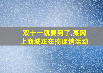 双十一就要到了,某网上商城正在搞促销活动