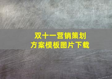 双十一营销策划方案模板图片下载