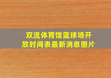 双流体育馆篮球场开放时间表最新消息图片