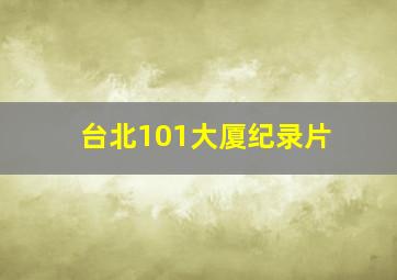 台北101大厦纪录片