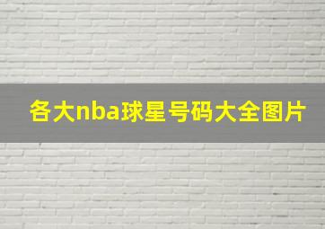 各大nba球星号码大全图片