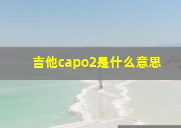 吉他capo2是什么意思