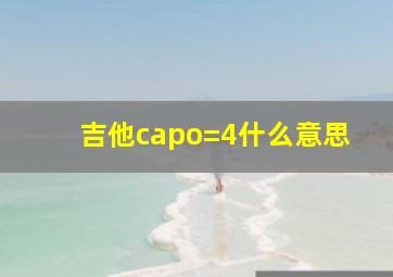 吉他capo=4什么意思