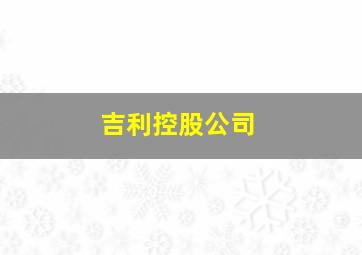 吉利控股公司