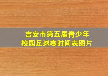 吉安市第五届青少年校园足球赛时间表图片