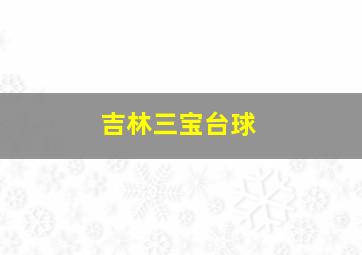 吉林三宝台球