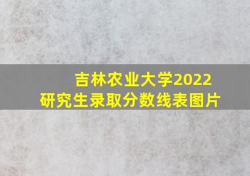 吉林农业大学2022研究生录取分数线表图片