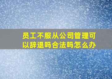 员工不服从公司管理可以辞退吗合法吗怎么办