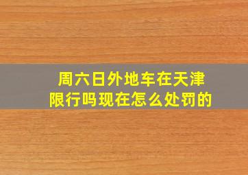 周六日外地车在天津限行吗现在怎么处罚的