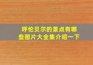 呼伦贝尔的景点有哪些图片大全集介绍一下