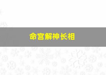 命宫解神长相